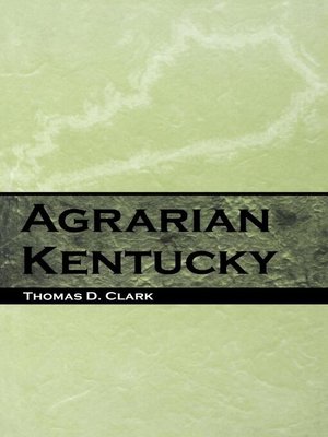 cover image of Agrarian Kentucky